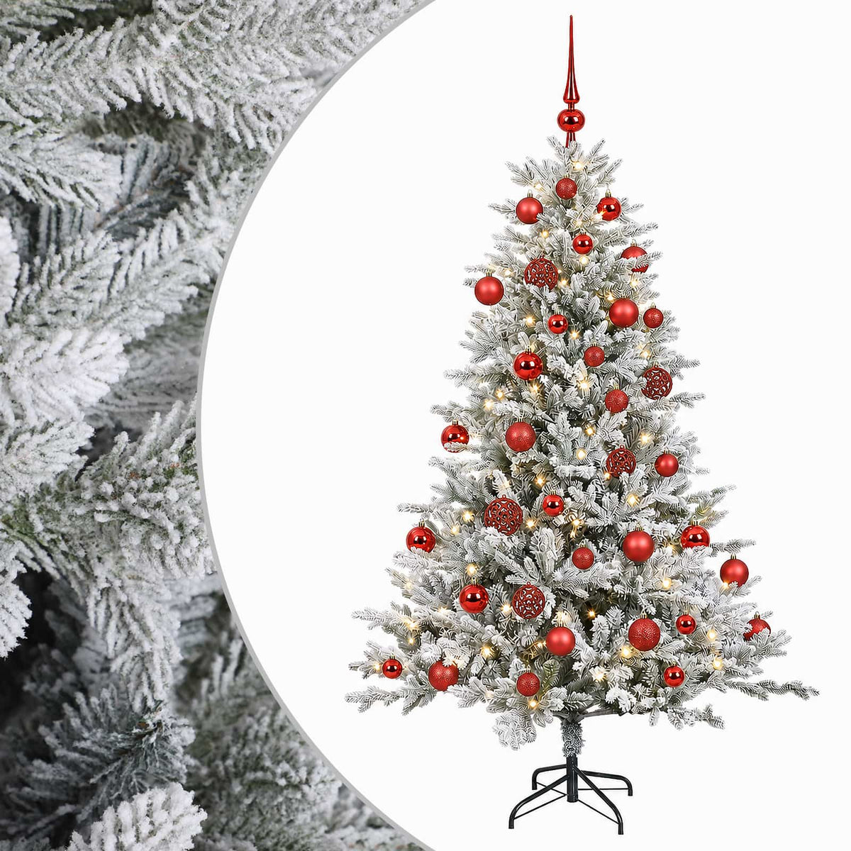 Dirbtinė kalėdinė eglutė su rutuliuku 120 cm 150 LED