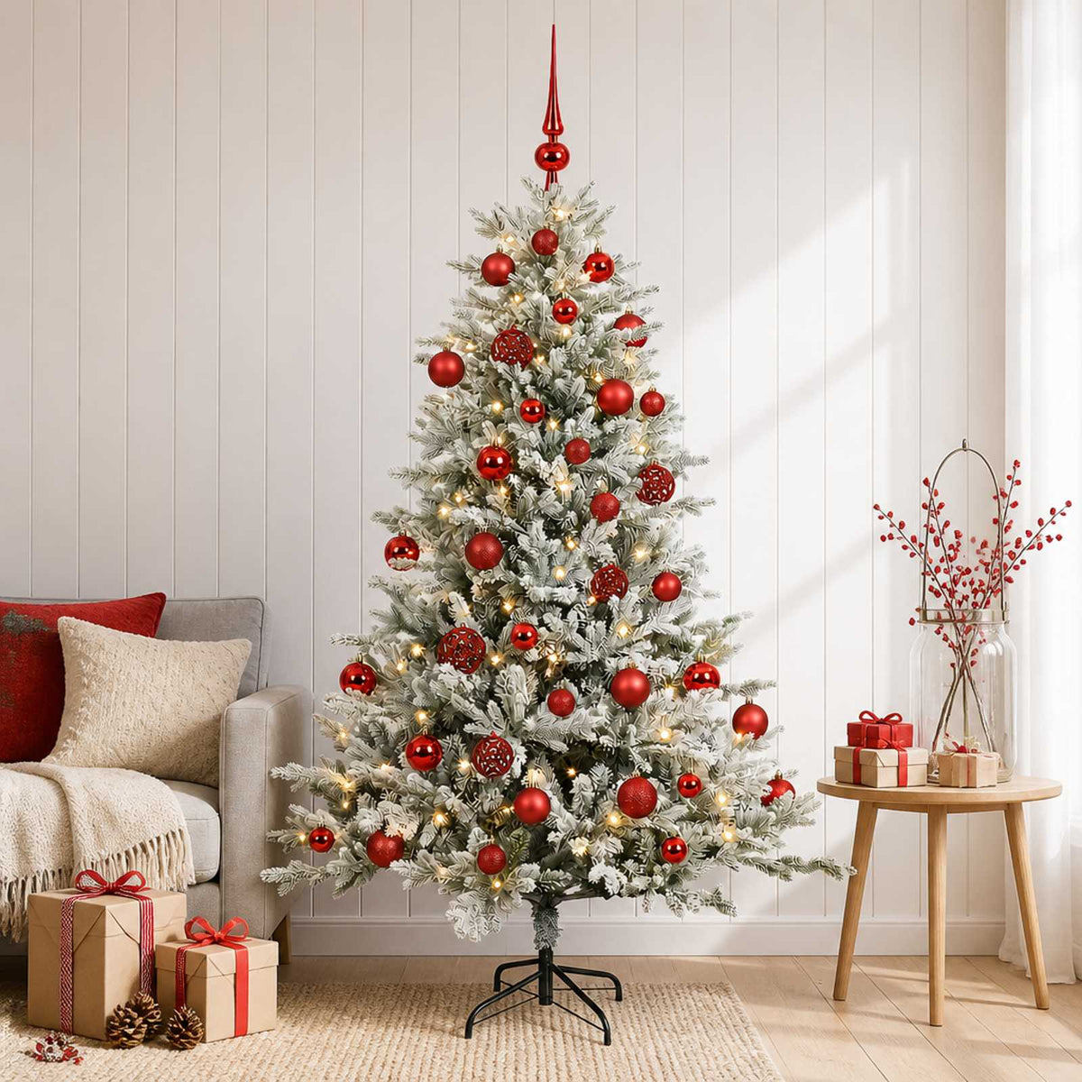 Dirbtinė kalėdinė eglutė su rutuliuku 150 cm 150 LED