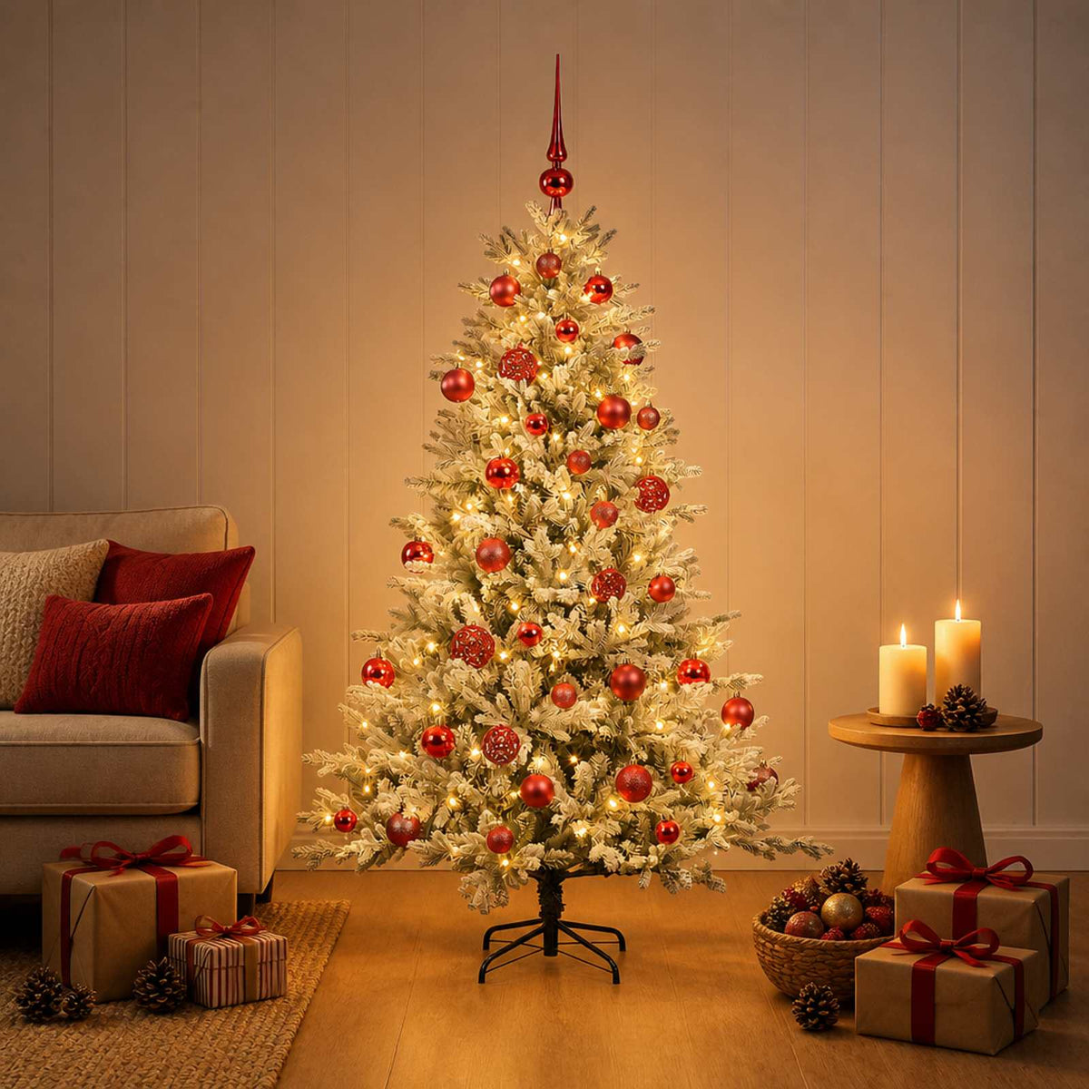 Dirbtinė kalėdinė eglutė su rutuliuku 150 cm 150 LED