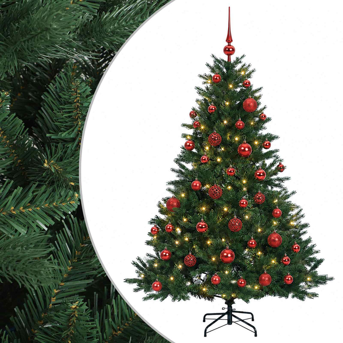 Dirbtinė kalėdinė eglutė su rutuliuku 120 cm 150 LED