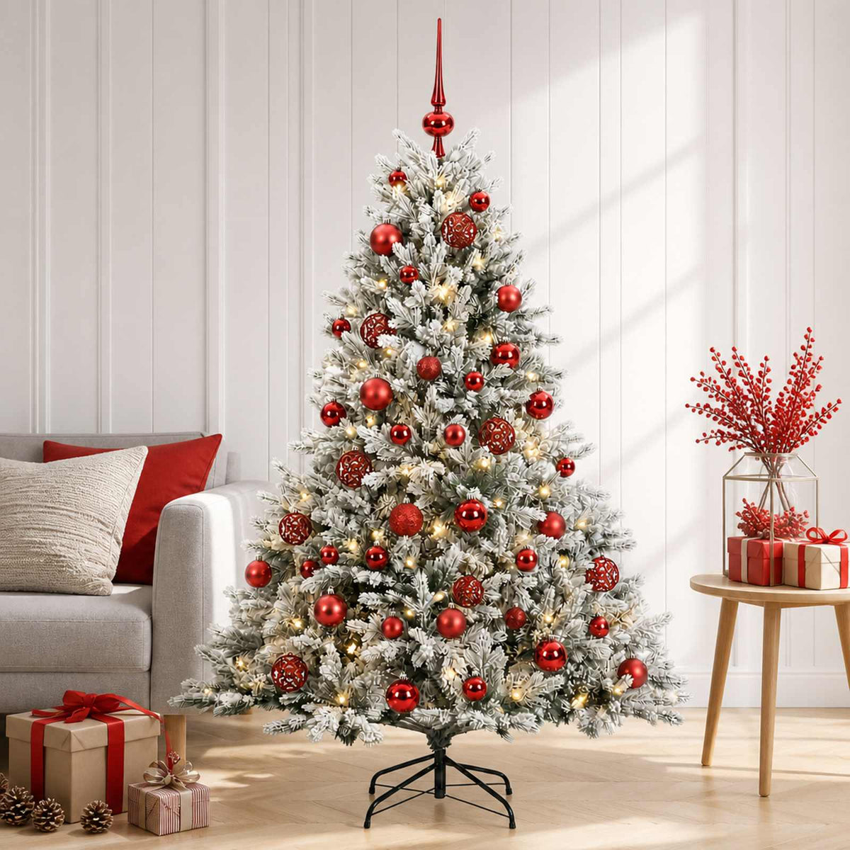 Dirbtinė kalėdinė eglutė su rutuliuku 120 cm 150 LED