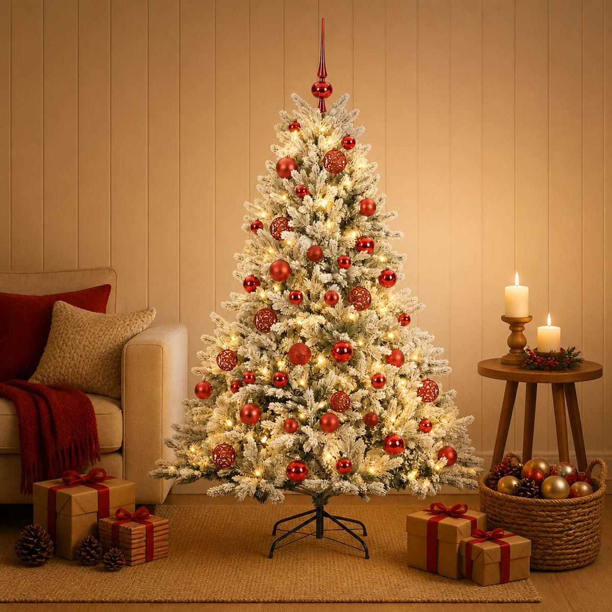 Dirbtinė kalėdinė eglutė su rutuliuku 120 cm 150 LED