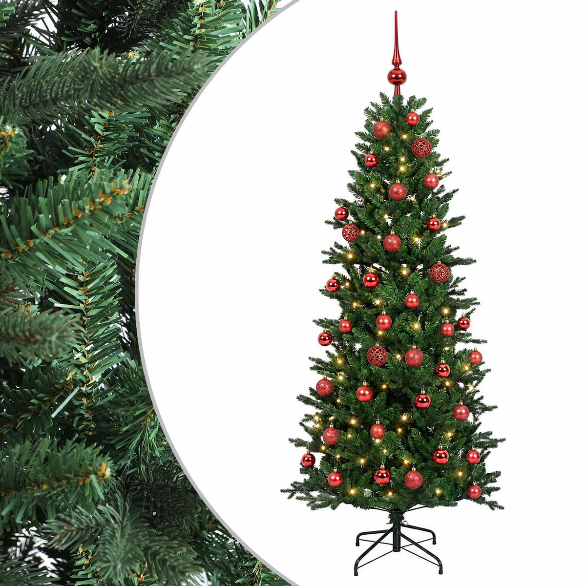 Dirbtinė kalėdinė eglutė su rutuliuku 120 cm 150 LED