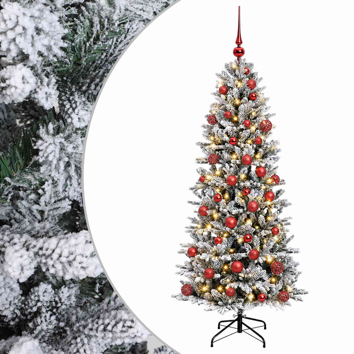 Dirbtinė kalėdinė eglutė su rutuliuku 120 cm 150 LED