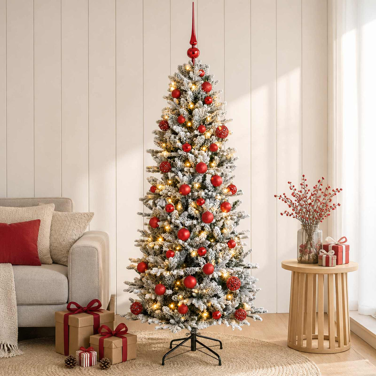 Dirbtinė kalėdinė eglutė su rutuliuku 120 cm 150 LED
