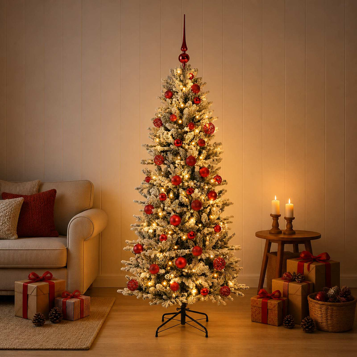 Dirbtinė kalėdinė eglutė su rutuliuku 120 cm 150 LED