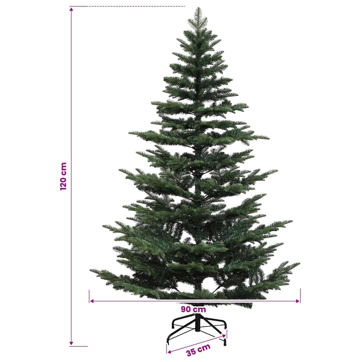 Dirbtinė kalėdinė eglutė su rutuliuku 120 cm 150 LED