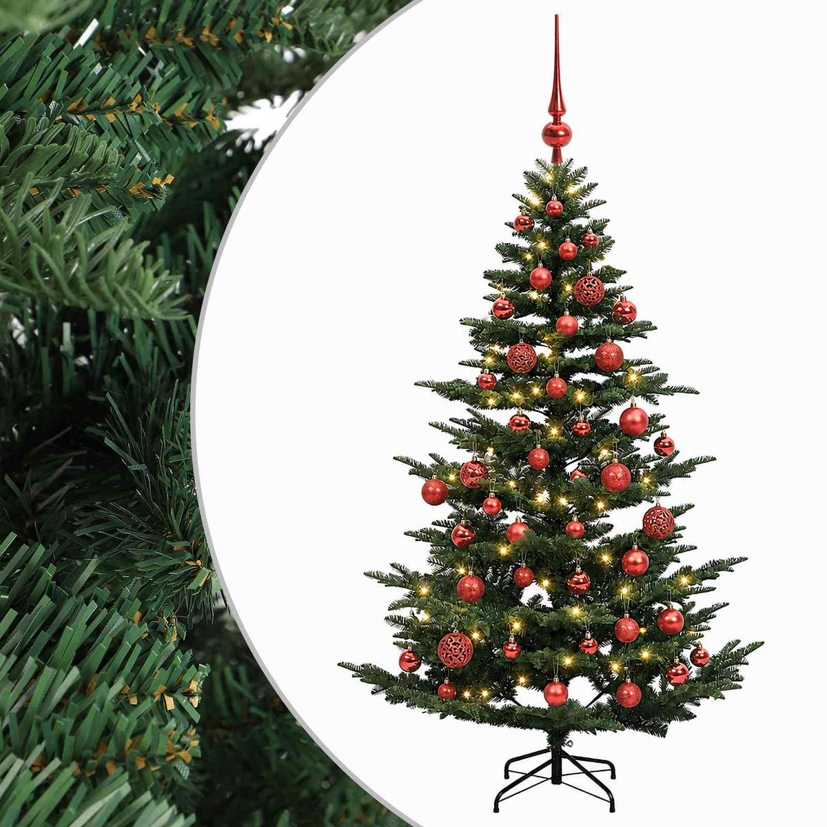 Dirbtinė kalėdinė eglutė su rutuliuku 150 cm 150 LED