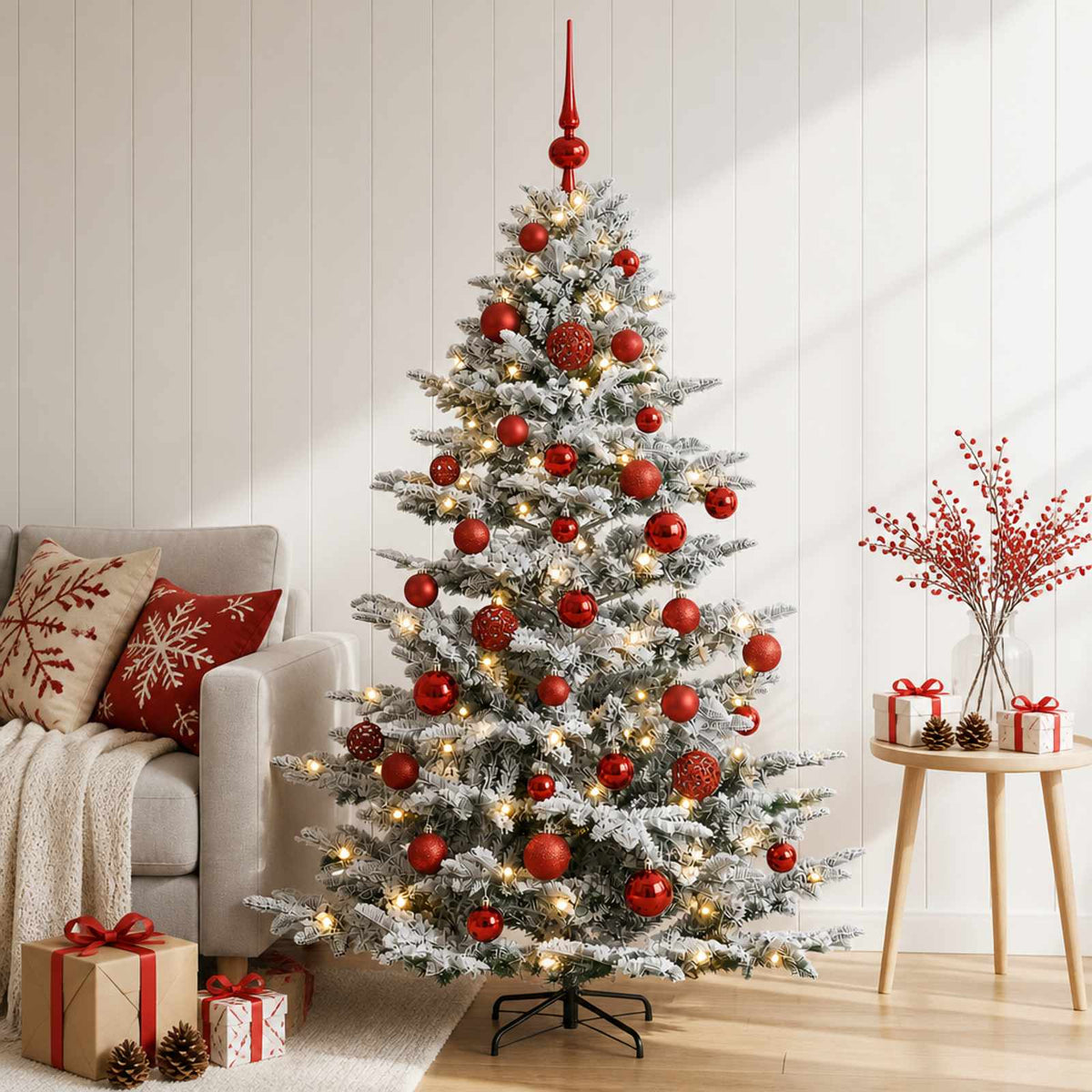Dirbtinė kalėdinė eglutė su rutuliuku 120 cm 150 LED