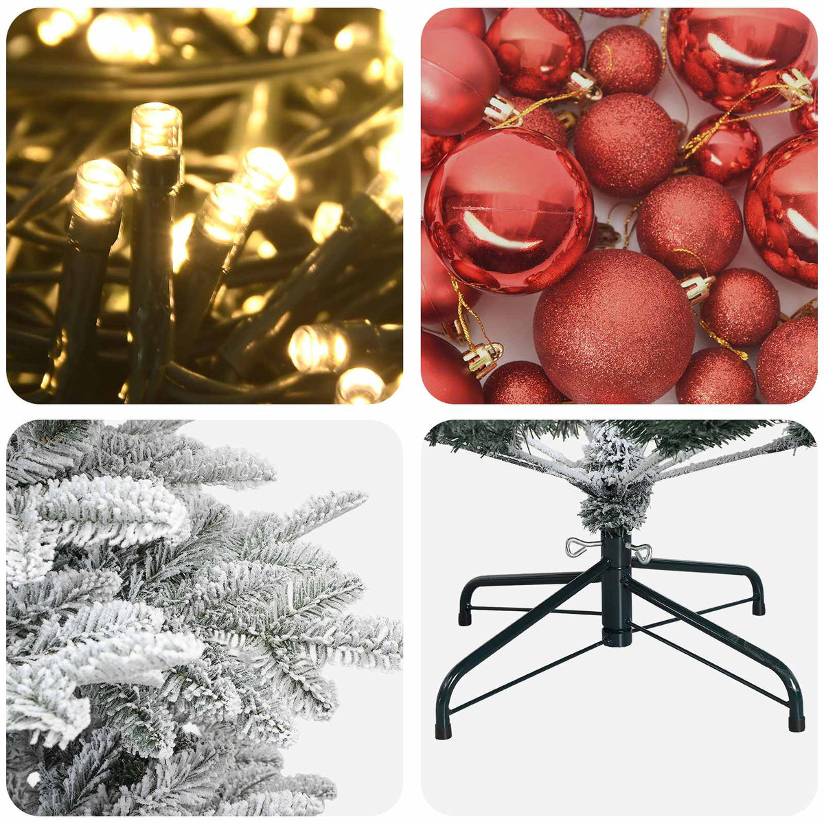 Dirbtinė kalėdinė eglutė su rutuliuku 150 cm 150 LED
