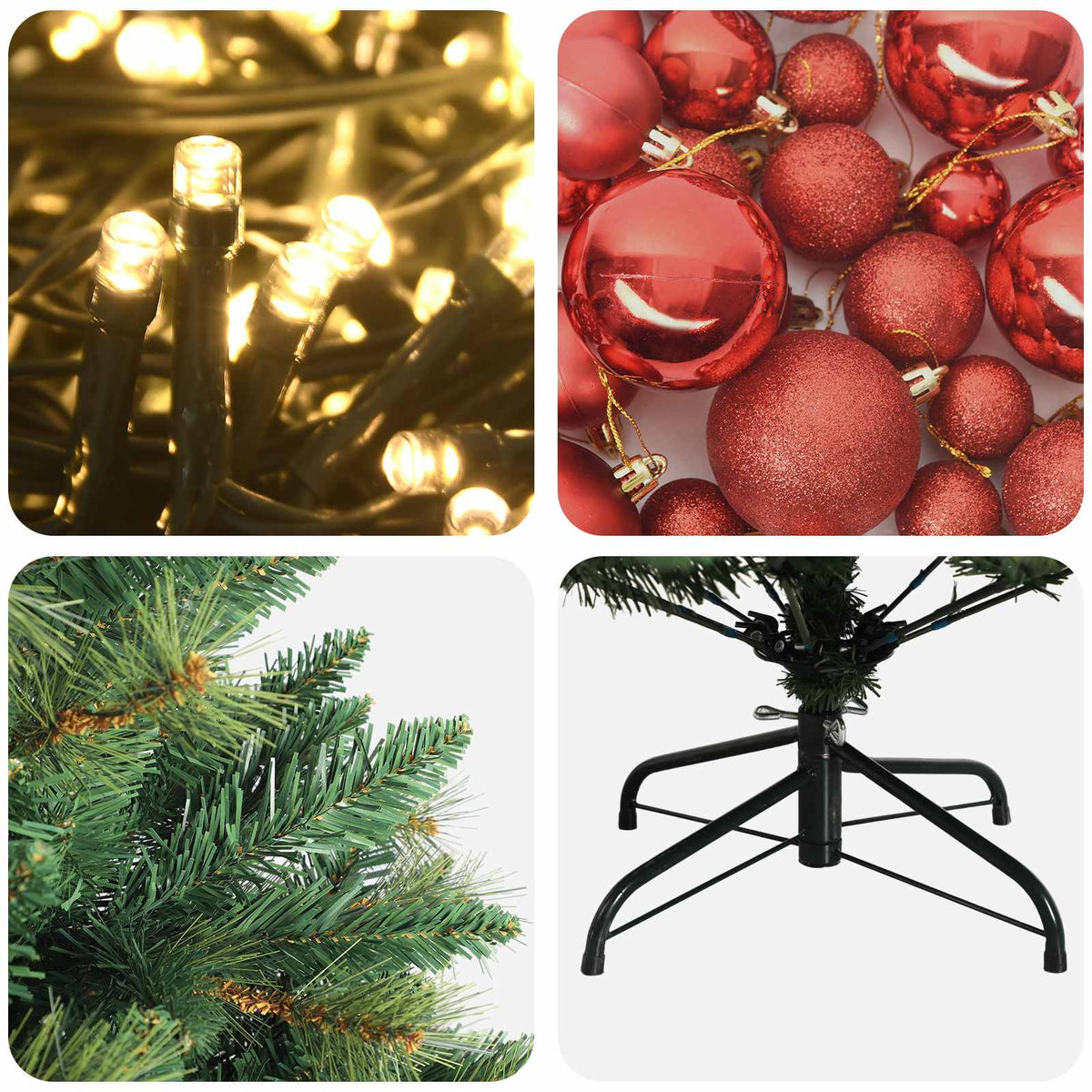 Dirbtinė Kalėdų eglutė su burbulais 120 cm 150 LED Šilta balta
