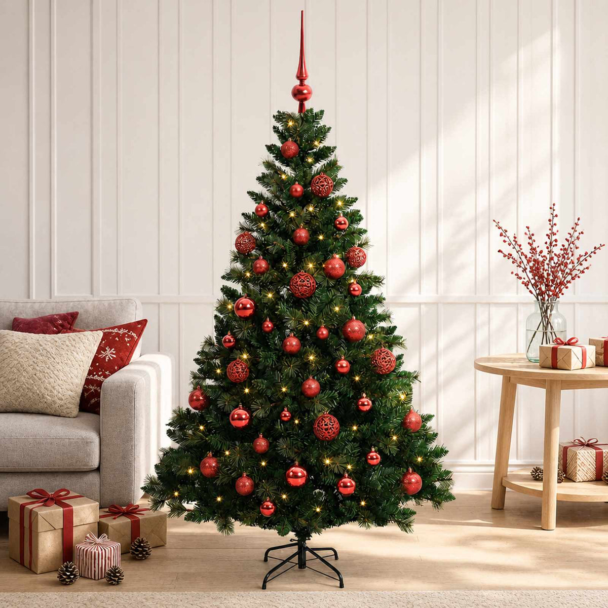 Dirbtinė Kalėdų eglutė su burbulais 150 cm 150 LED Šilta balta