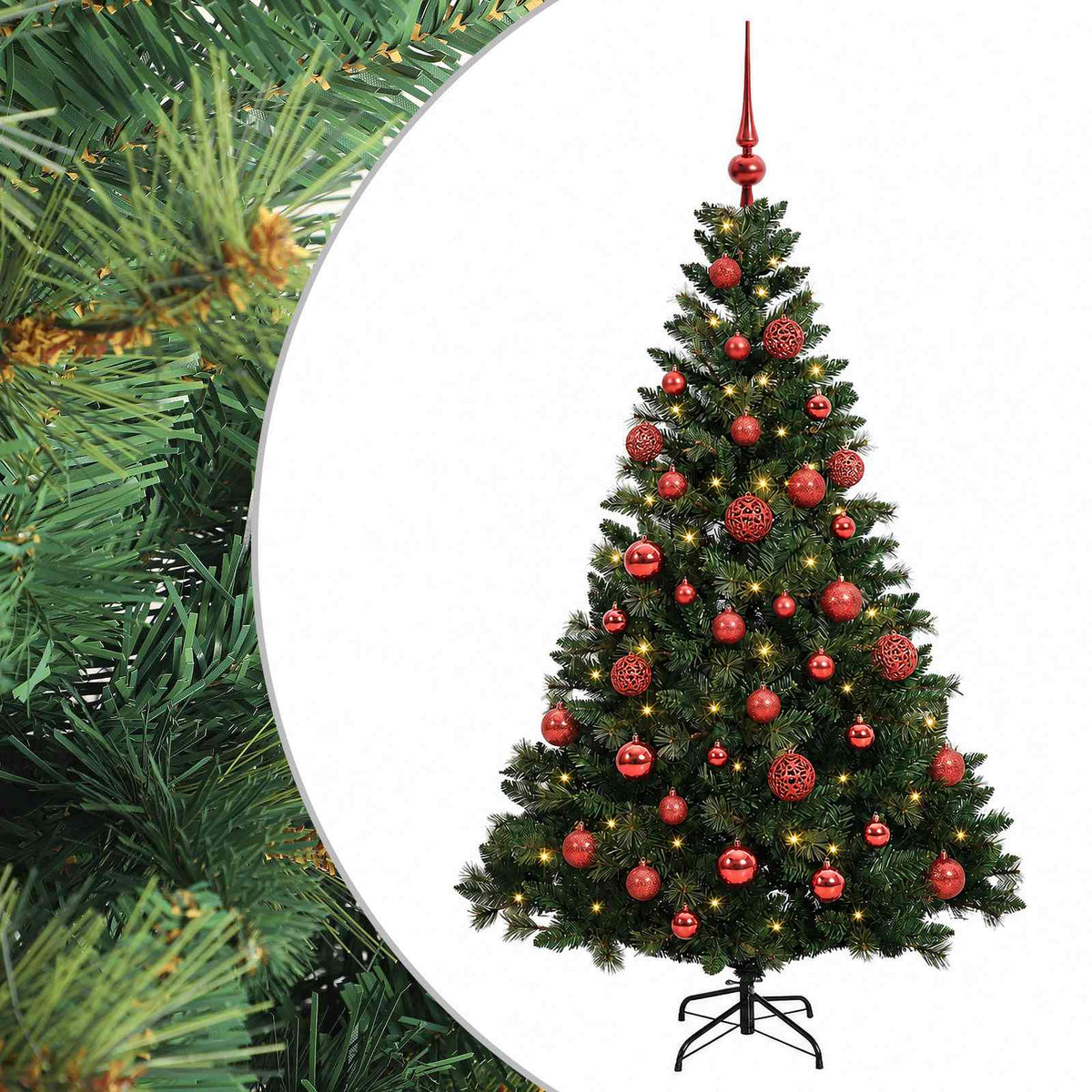 Dirbtinė Kalėdų eglutė su burbulais 150 cm 150 LED Šilta balta