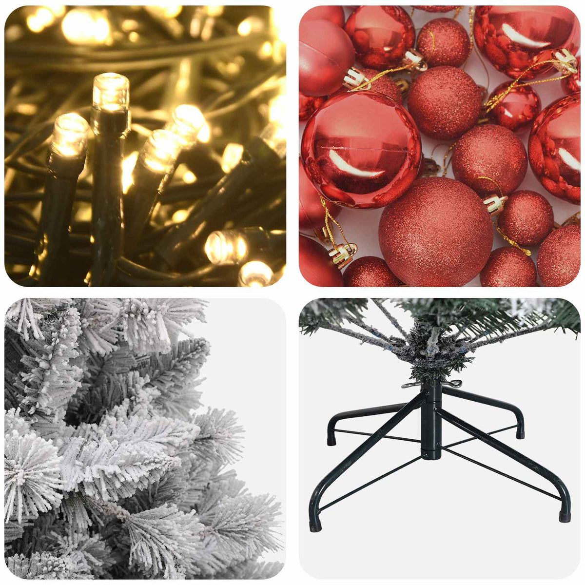 Dirbtinė Kalėdų eglutė su burbulais 120 cm 150 LED Šilta balta