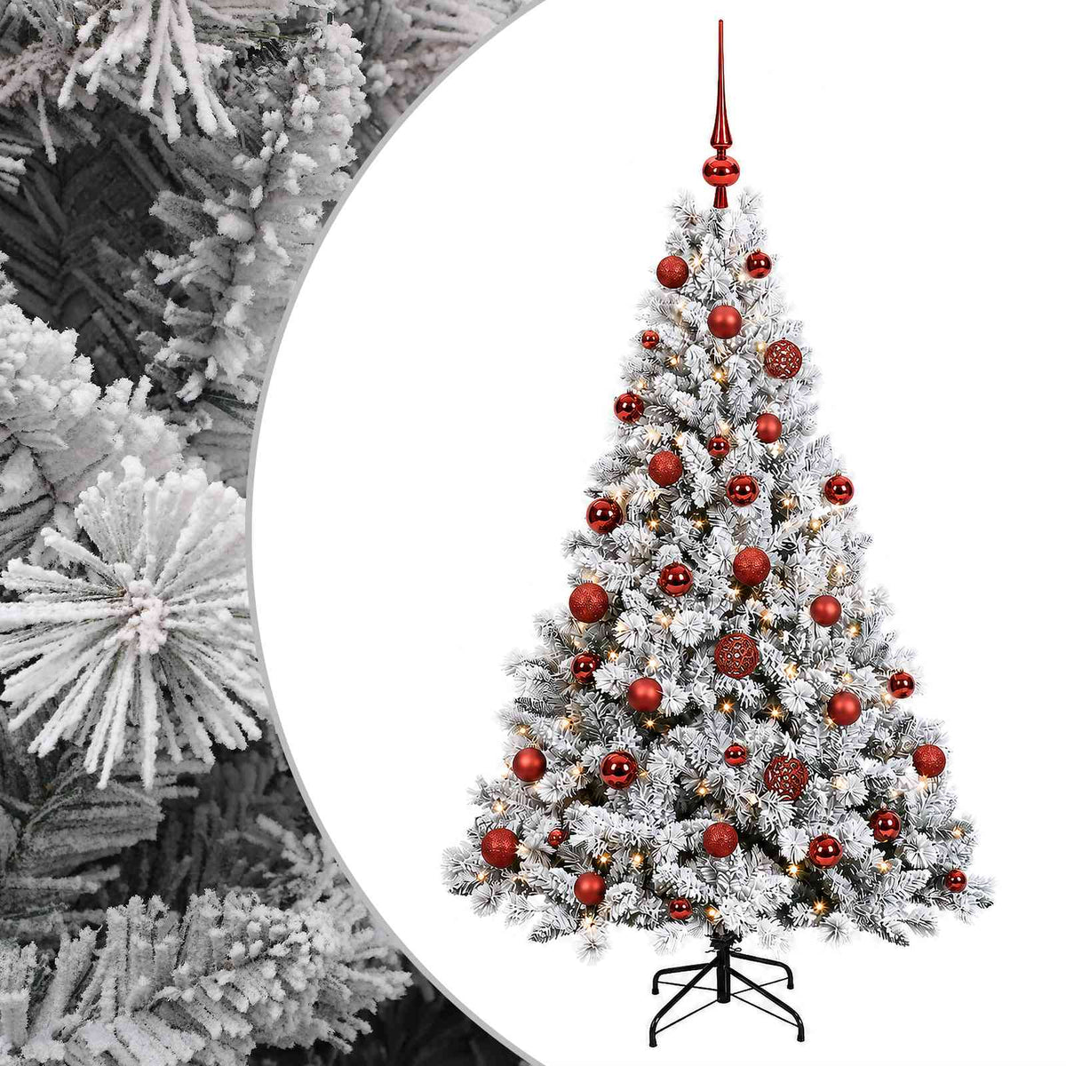 Dirbtinė Kalėdų eglutė su burbulais 120 cm 150 LED Šilta balta