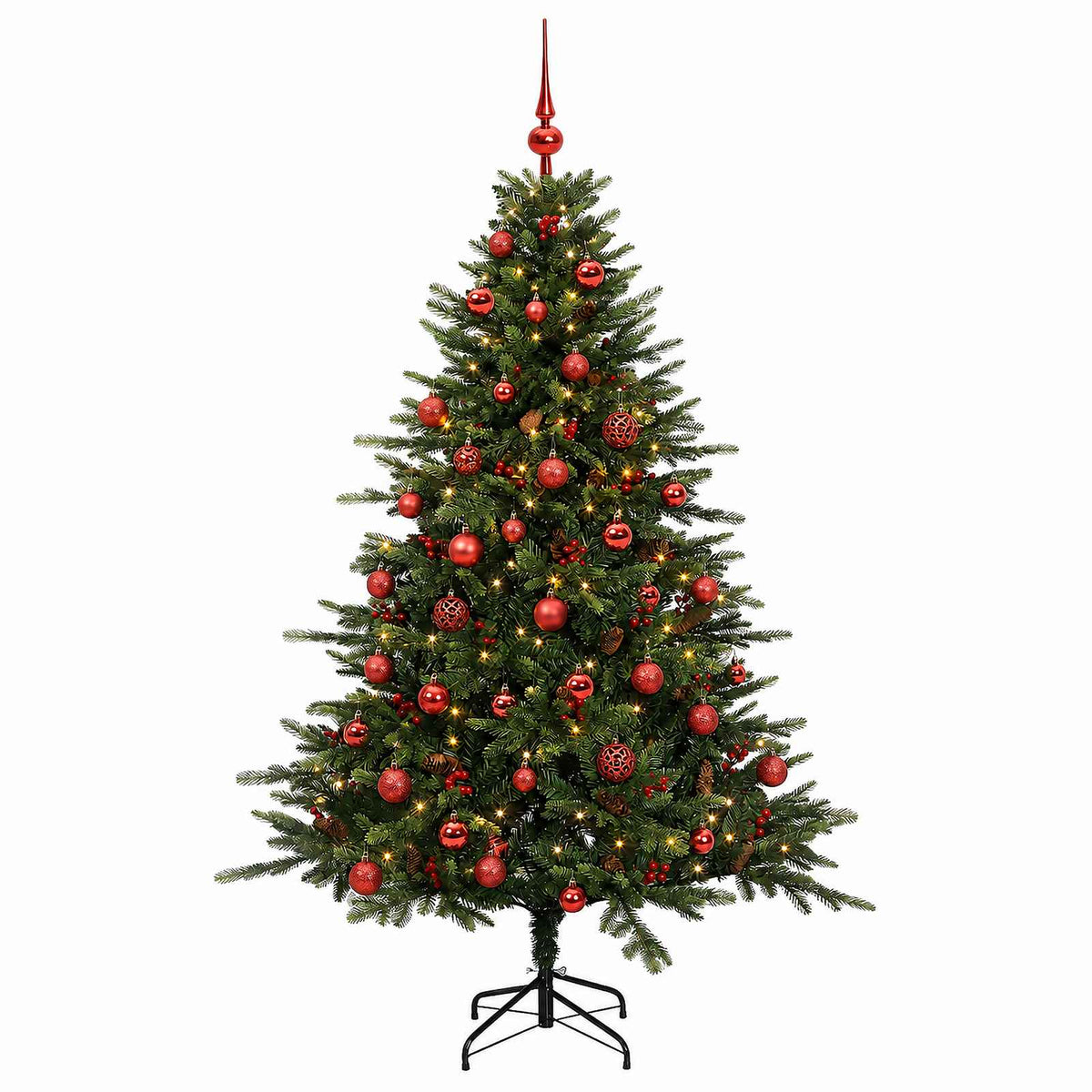 Dirbtinė kalėdinė eglutė su rutuliuku 150 cm 150 LED
