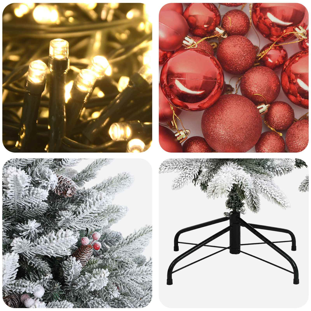 Dirbtinė kalėdinė eglutė su rutuliuku 120 cm 150 LED