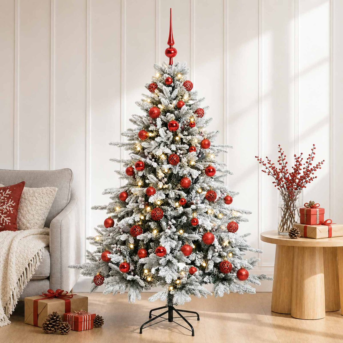 Dirbtinė kalėdinė eglutė su rutuliuku 150 cm 150 LED