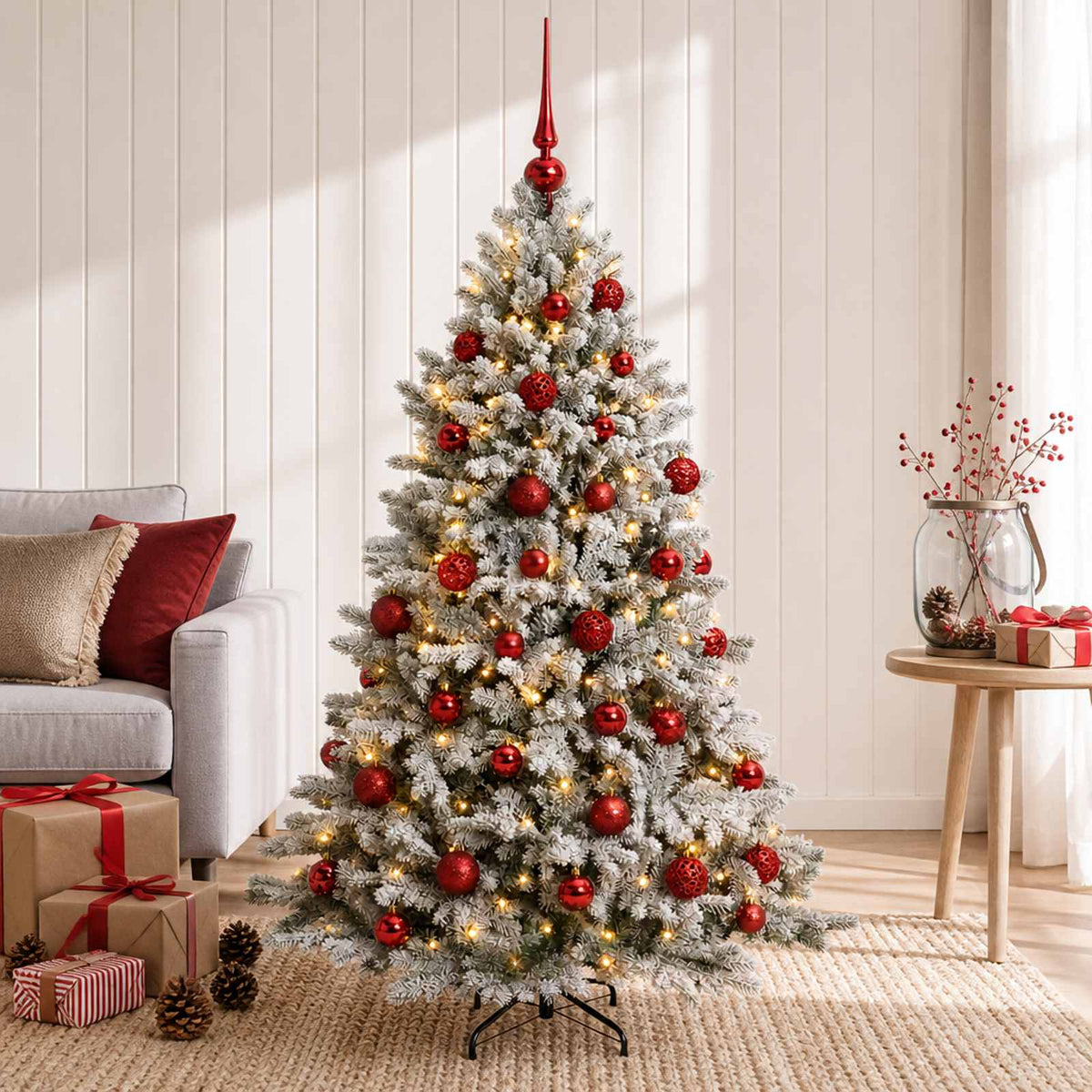 Dirbtinė Kalėdų eglutė su burbulais 150 cm 150 LED Šilta balta