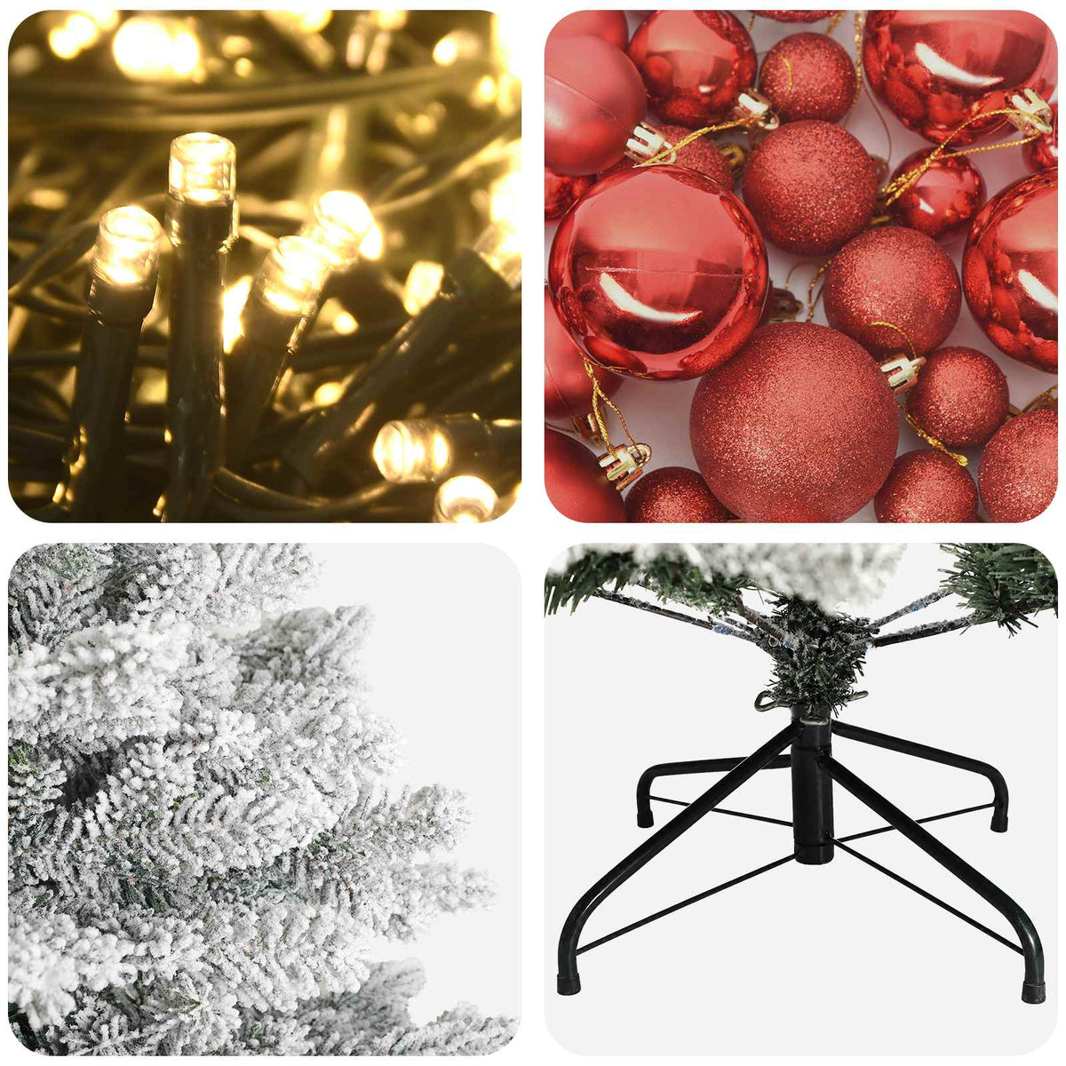 Dirbtinė Kalėdų eglutė su burbulais 150 cm 150 LED Šilta balta