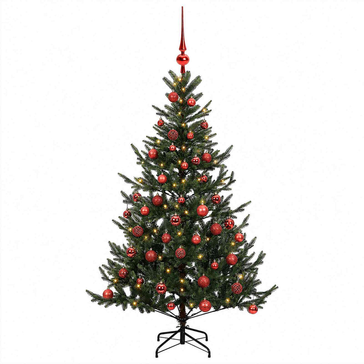 Dirbtinė kalėdinė eglutė su rutuliuku 120 cm 150 LED