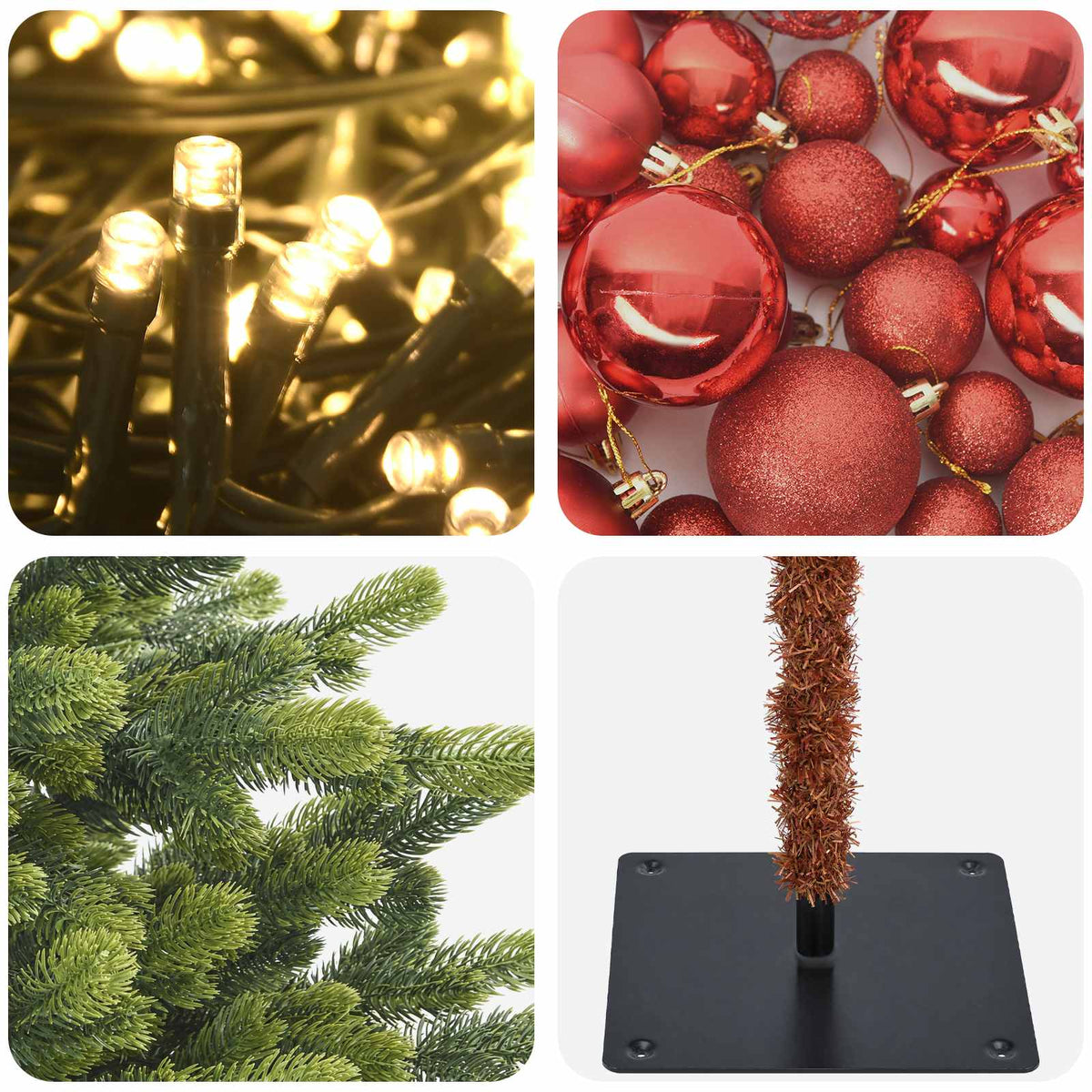 Dirbtinė kalėdinė eglutė su rutuliuku 150 cm 150 LED