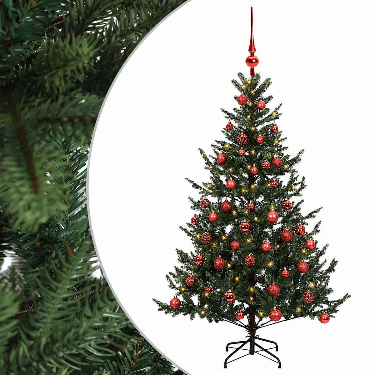 Dirbtinė kalėdinė eglutė su rutuliuku 150 cm 150 LED