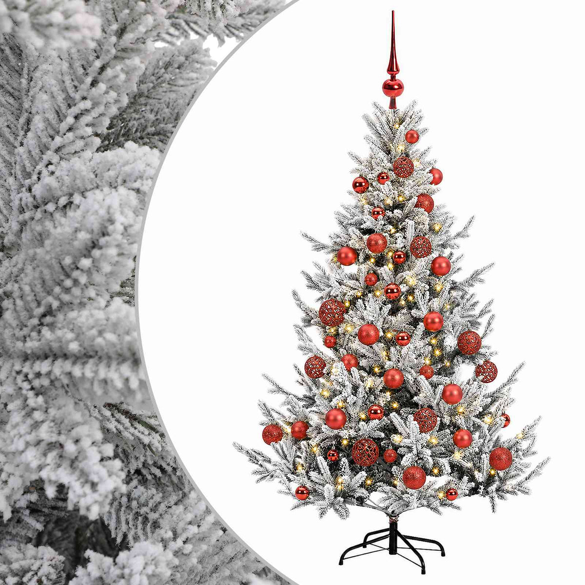 Dirbtinė kalėdinė eglutė su rutuliuku 120 cm 150 LED