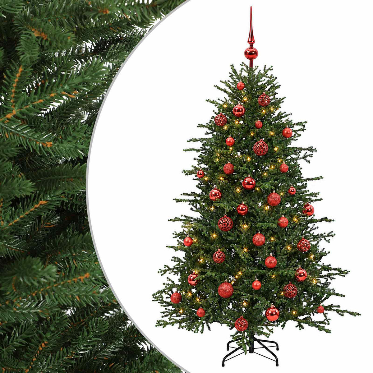 Dirbtinė kalėdinė eglutė su rutuliuku 150 cm 150 LED