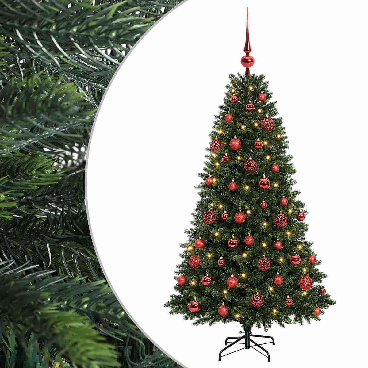 Dirbtinė Kalėdų eglutė su burbulais 120 cm 150 LED Šilta balta