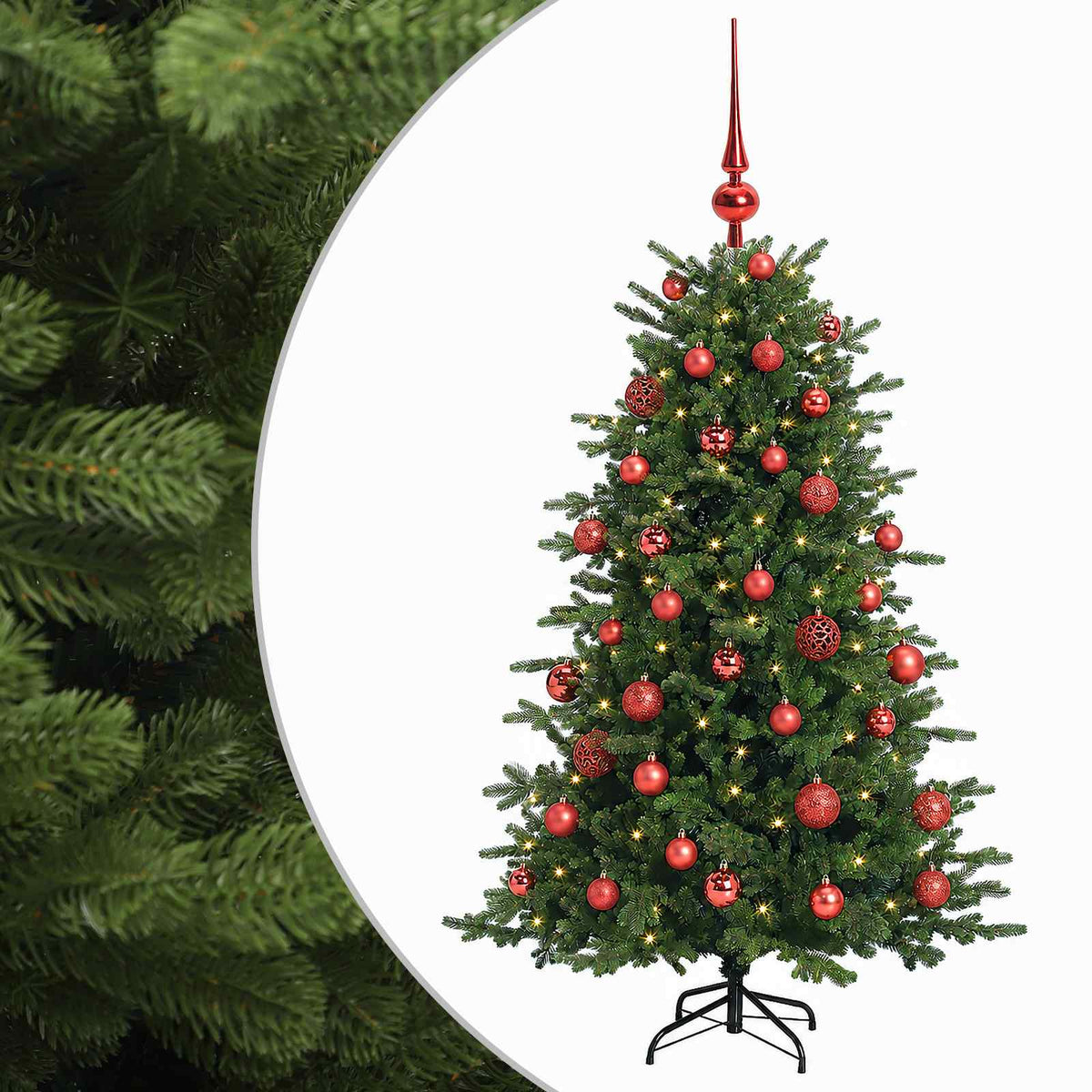 Dirbtinė kalėdinė eglutė su rutuliuku 150 cm 150 LED