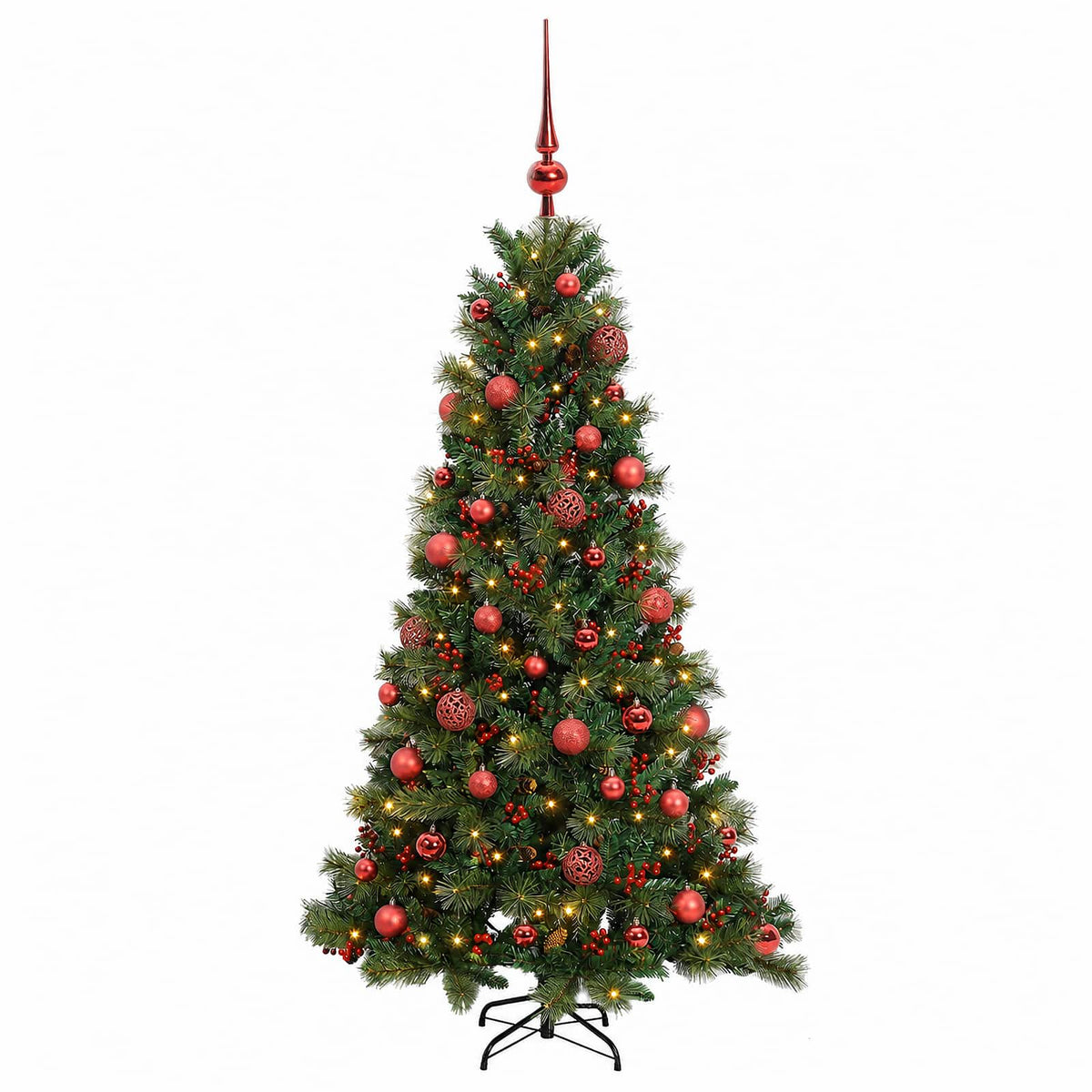Dirbtinė kalėdinė eglutė su rutuliuku 150 cm 150 LED