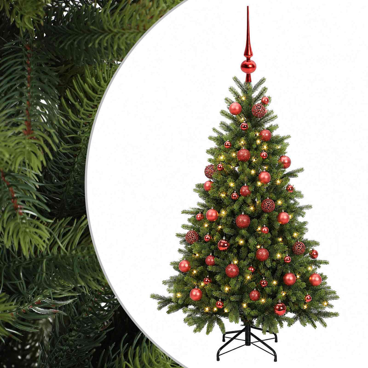 Dirbtinė kalėdinė eglutė su rutuliuku 150 cm 150 LED