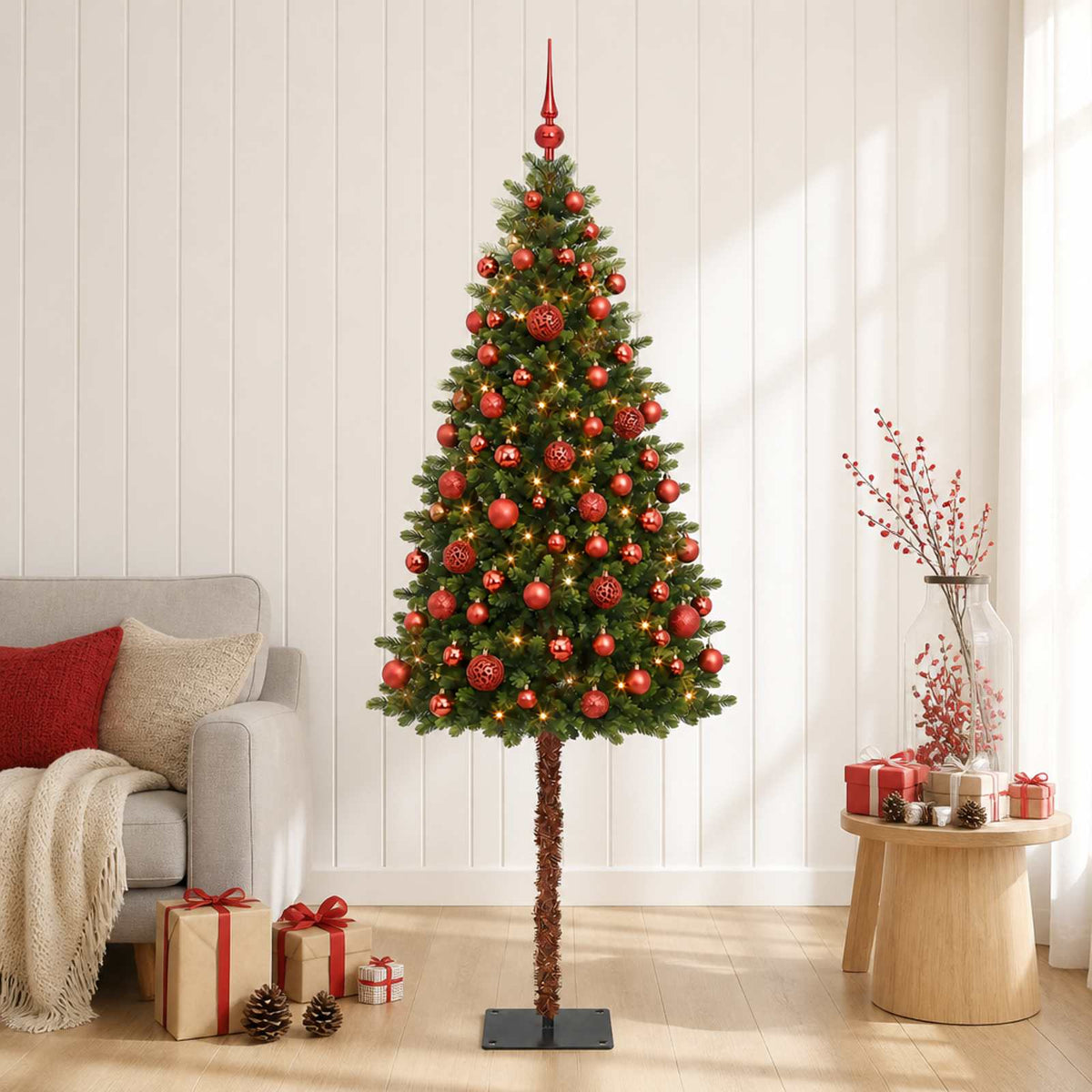 Dirbtinė Kalėdų eglutė su burbulais 150 cm 150 LED Šilta balta