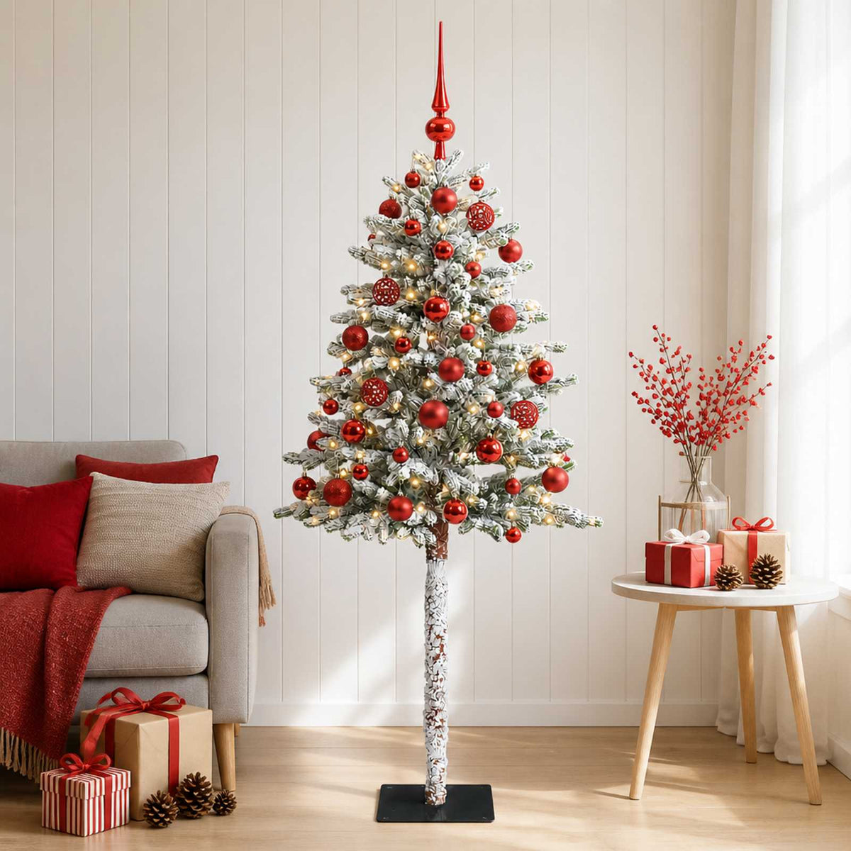 Dirbtinė Kalėdų eglutė su burbulais 180 cm 300 LED Šilta balta