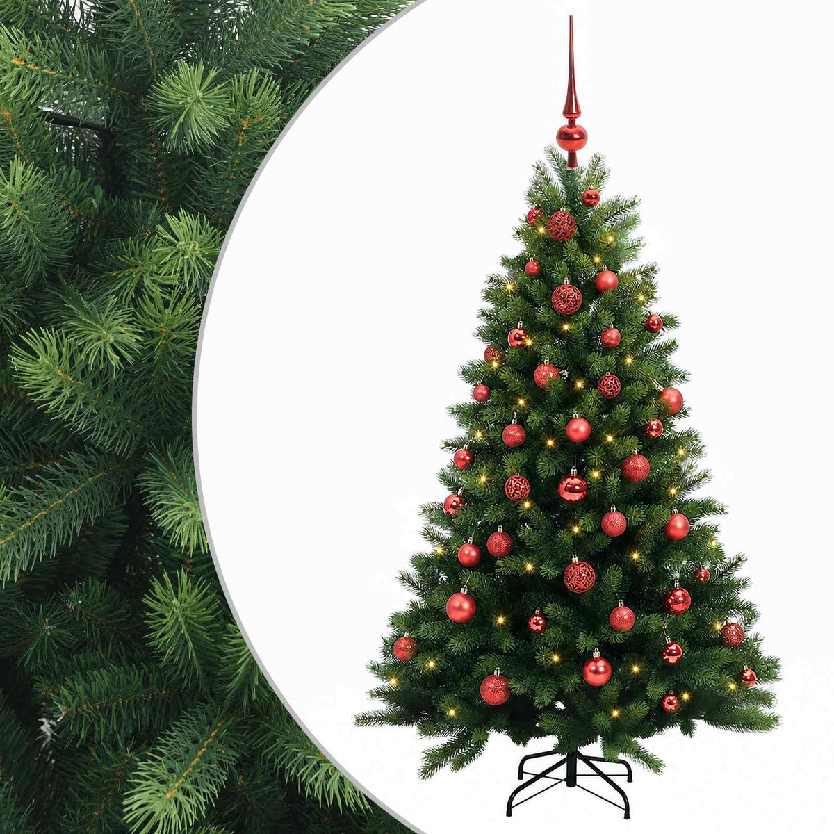 Dirbtinė Kalėdų eglutė su burbulais 120 cm 150 LED Šilta balta