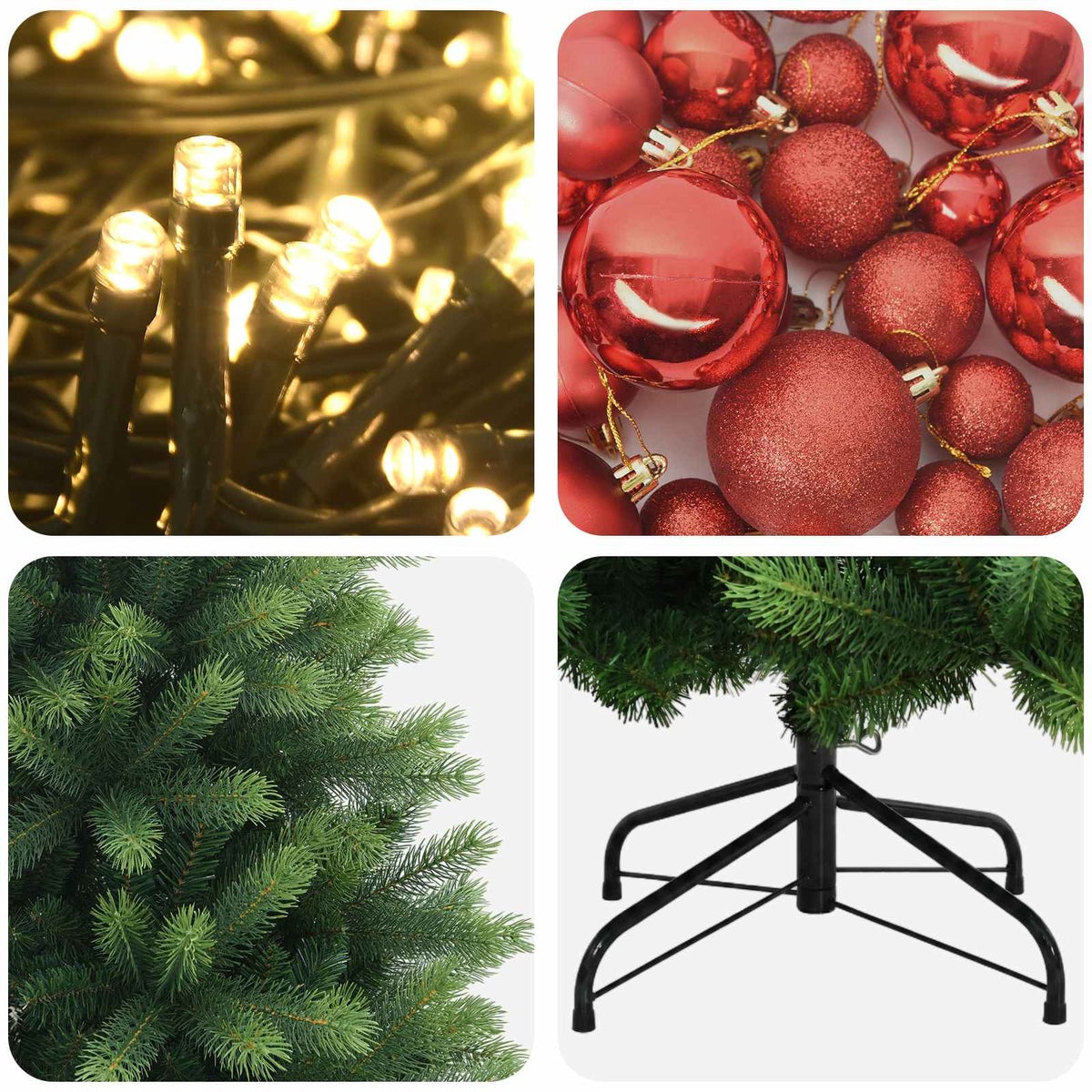 Dirbtinė Kalėdų eglutė su burbulais 150 cm 150 LED Šilta balta
