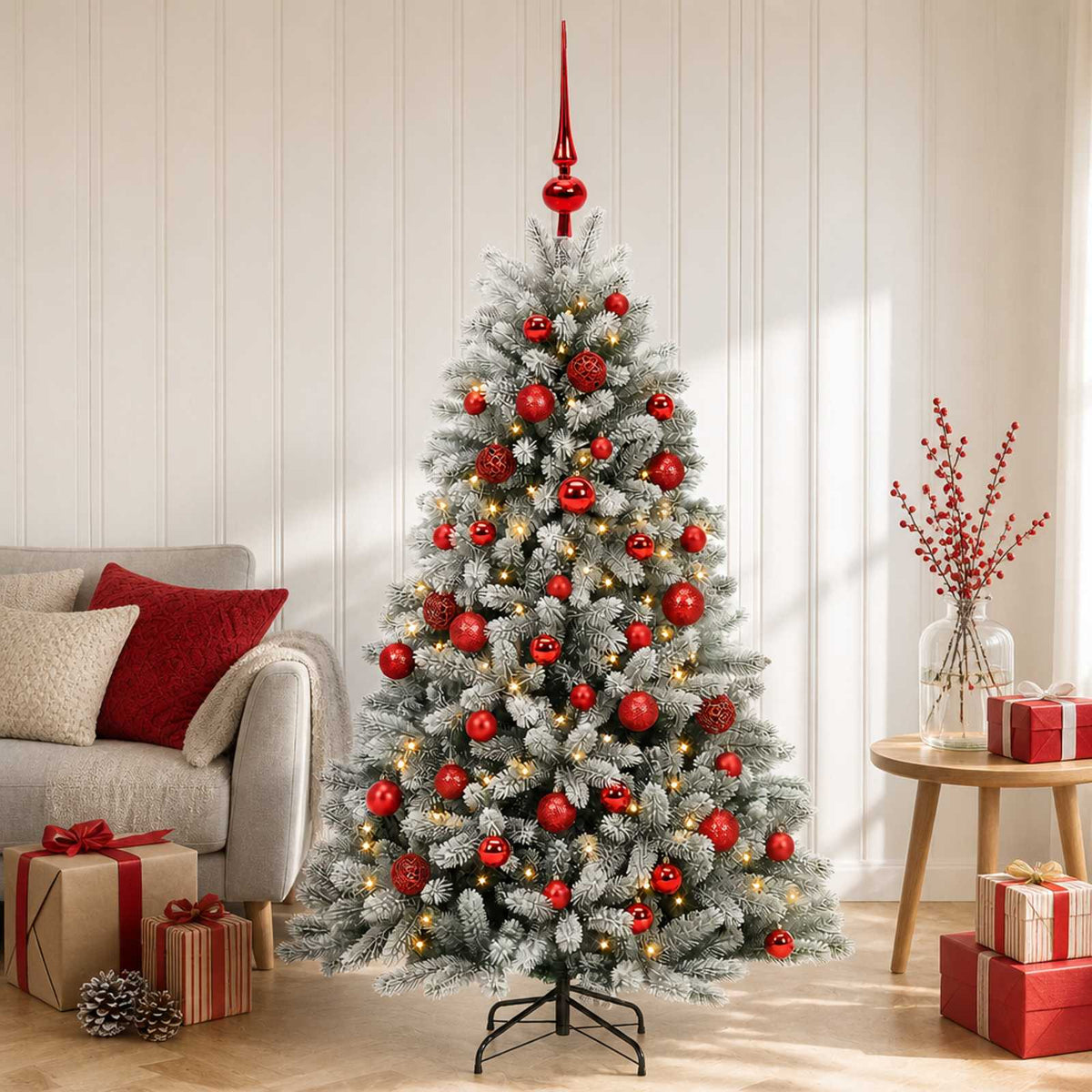 Dirbtinė Kalėdų eglutė su burbulais 150 cm 150 LED Šilta balta