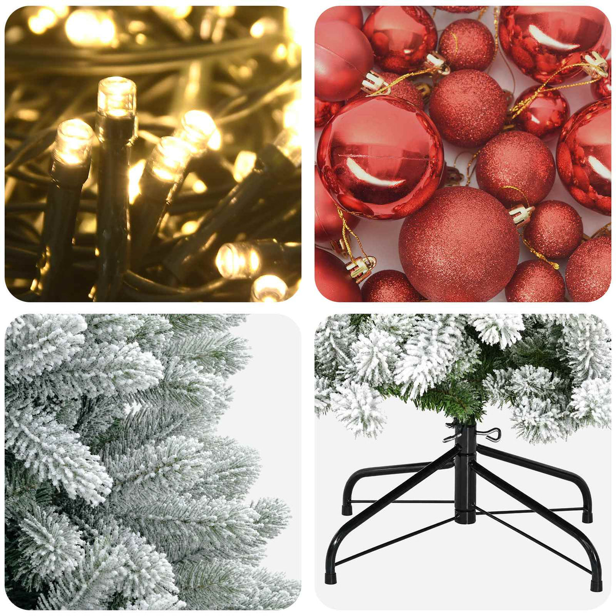 Dirbtinė Kalėdų eglutė su burbulais 150 cm 150 LED Šilta balta