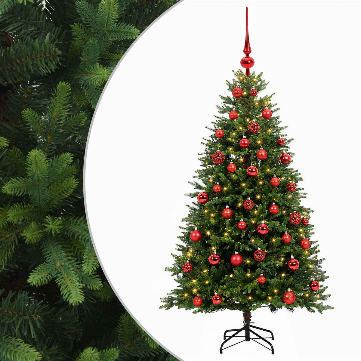 Dirbtinė Kalėdų eglutė su burbulais 120 cm 150 LED Šilta balta