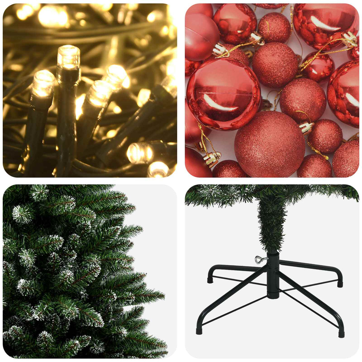 Dirbtinė Kalėdų eglutė su burbulais 120 cm 150 LED Šilta balta