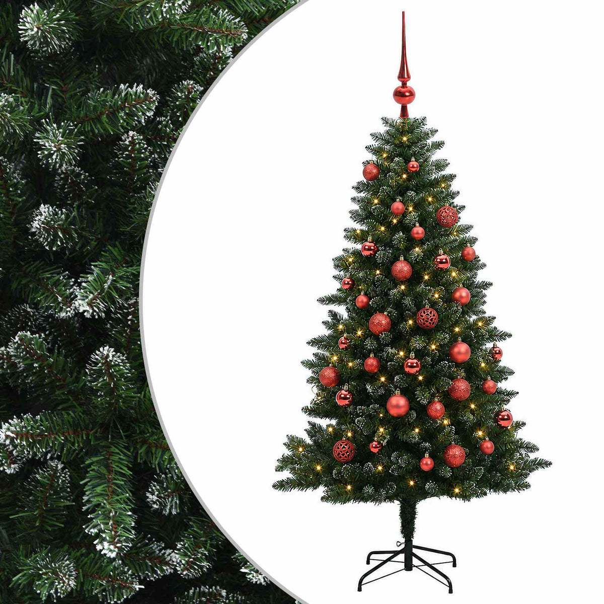 Dirbtinė Kalėdų eglutė su burbulais 150 cm 150 LED Šilta balta