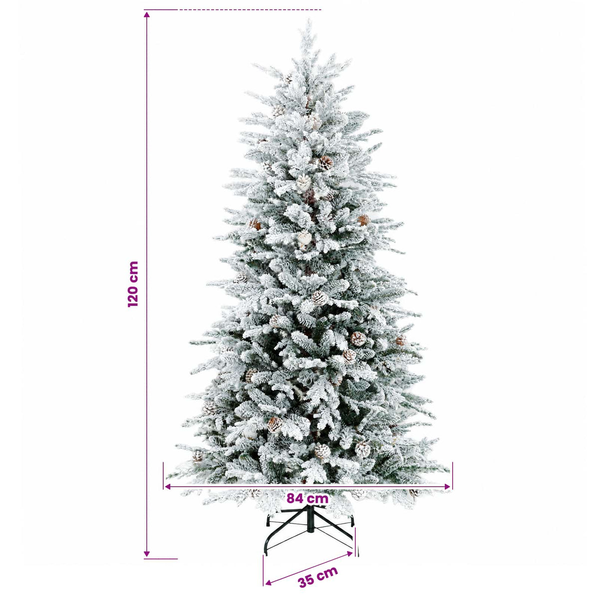 Dirbtinė Sulankstoma Kalėdų Eglutė 120 cm 150 LED Šilta balta