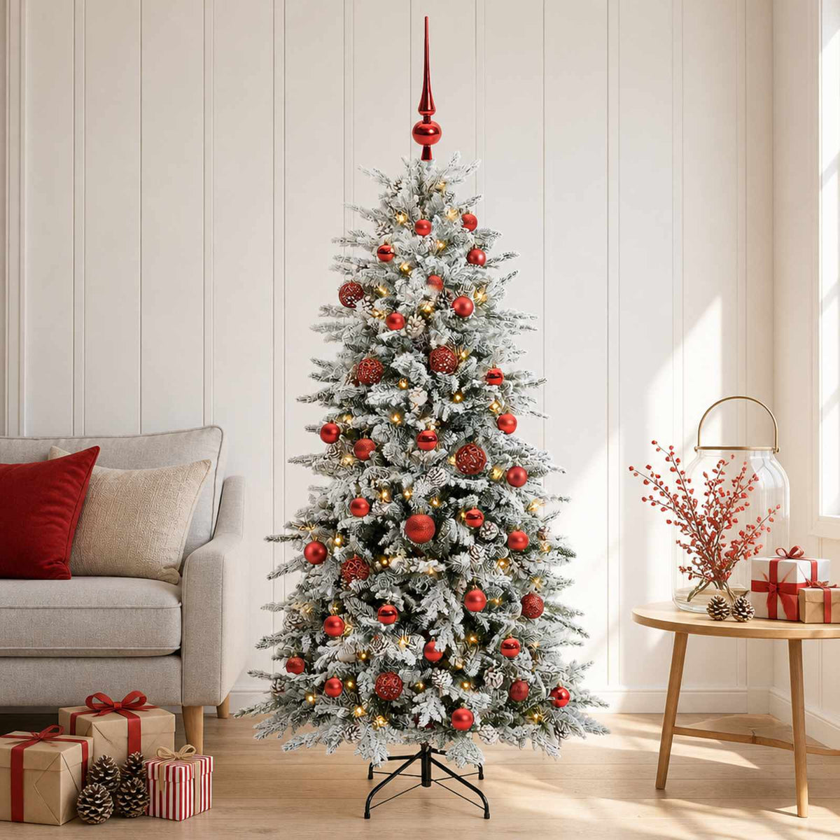 Dirbtinė Sulankstoma Kalėdų Eglutė 120 cm 150 LED Šilta balta