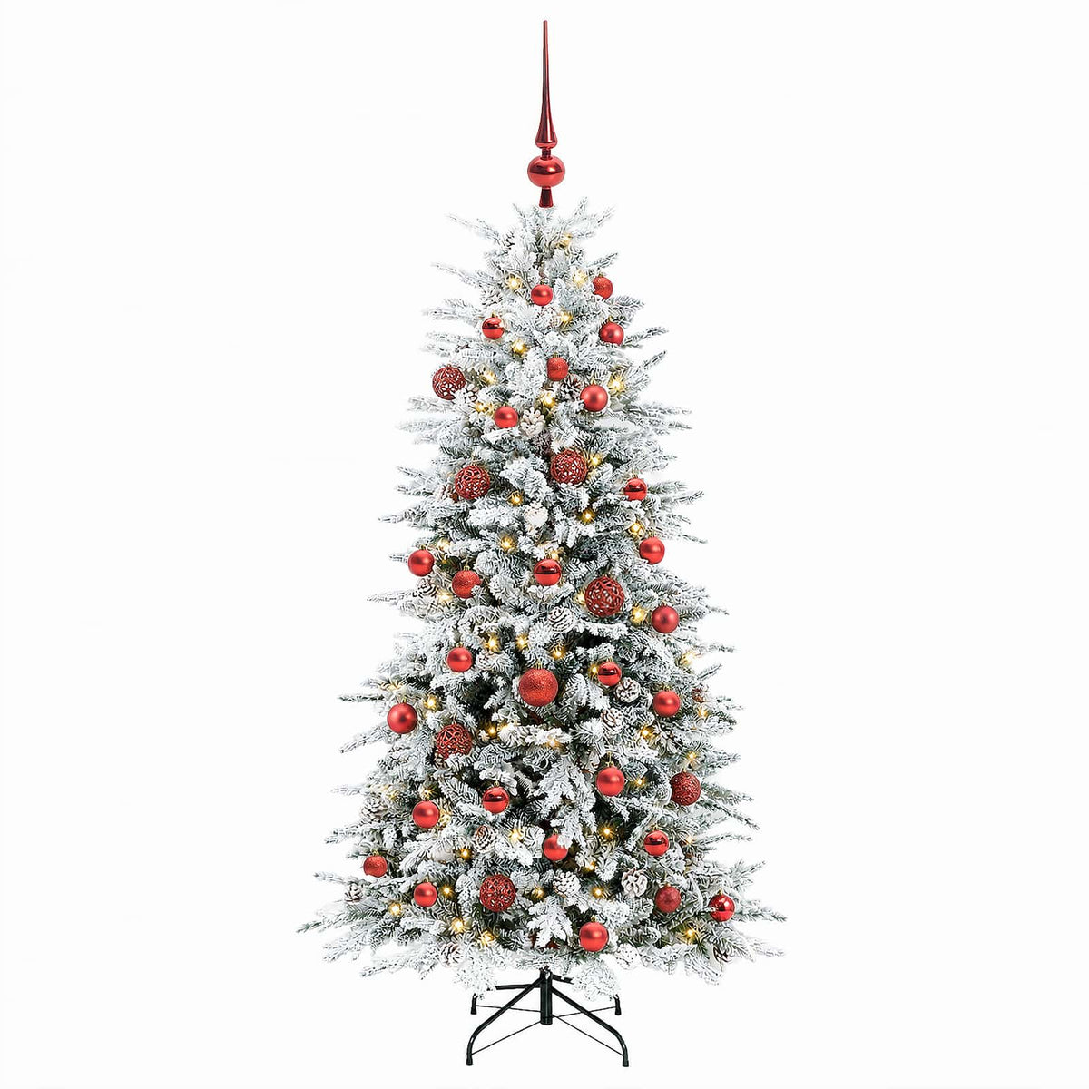 Dirbtinė Sulankstoma Kalėdų Eglutė 150 cm 150 LED Šilta balta