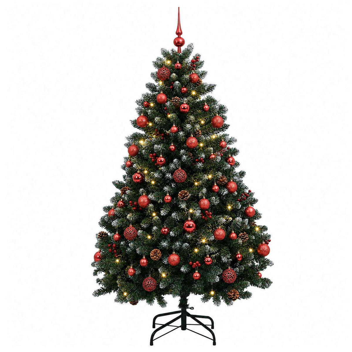 Dirbtinė žalia Kalėdų eglutė su žaisliuku 150 cm 150 LED