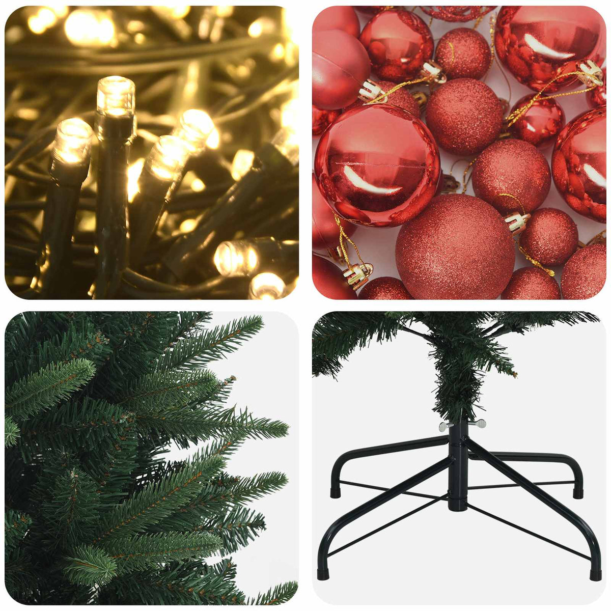Dirbtinė Kalėdų eglutė su burbulais 120 cm 150 LED Šilta balta