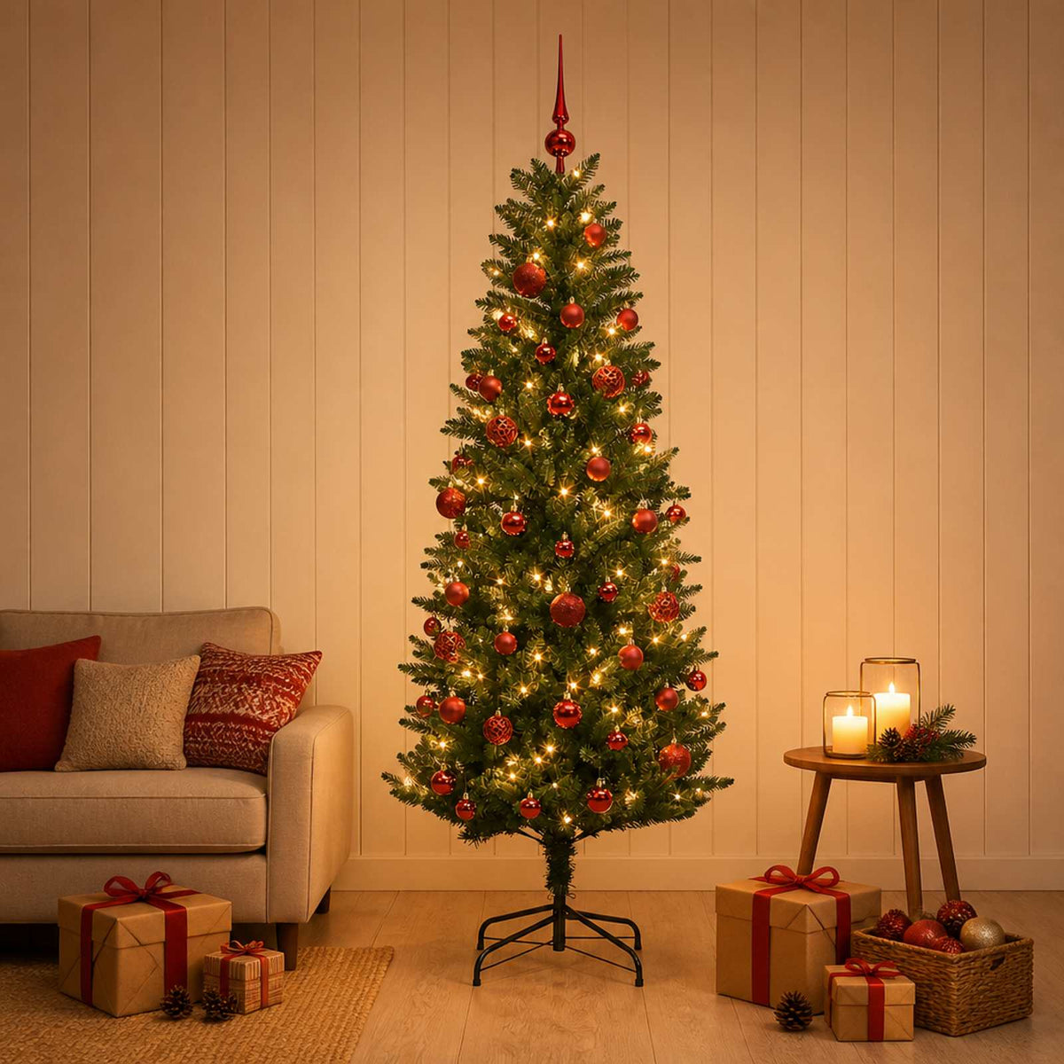 Dirbtinė Kalėdų eglutė su burbulais 150 cm 150 LED Šilta balta