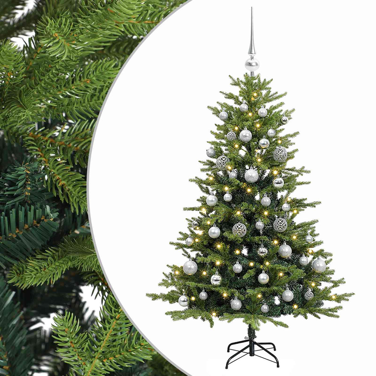 Dirbtinė kalėdinė eglutė su rutuliuku 120 cm 150 LED