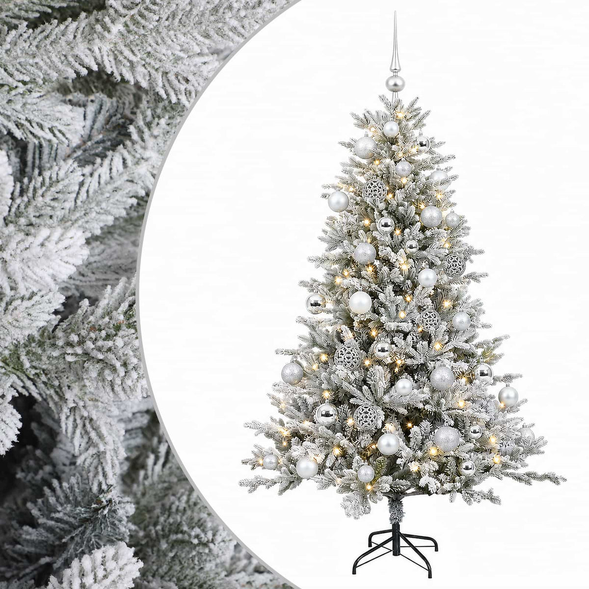 Dirbtinė kalėdinė eglutė su rutuliuku 120 cm 150 LED